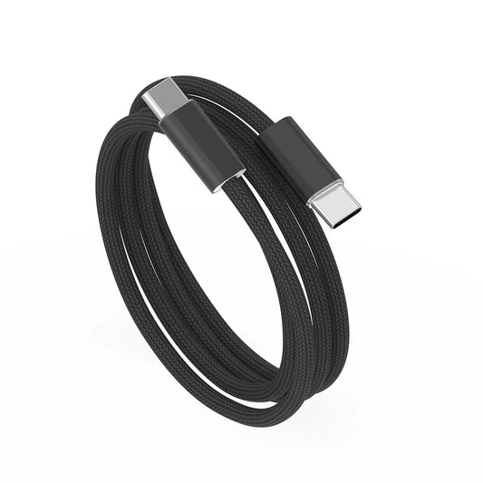 Cabo WIWU Essen USB-C para USB-C de 240 W em nylon trançado preto, 1,5 metros