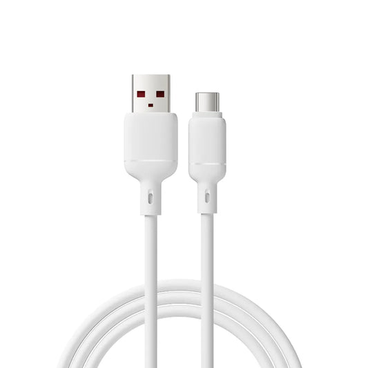 Cabo WIWU Stellar USB-A para USB-C branco, fichas em pormenor