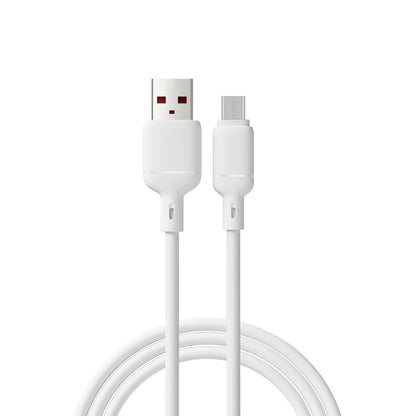 Cabo WIWU Stellar USB-A para Micro USB branco, fichas em pormenor