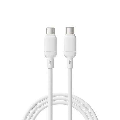 Cabo WIWU Stellar USB-C para USB-C branco, fichas em pormenor