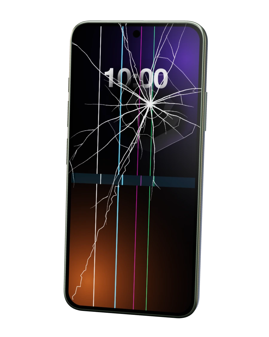 Google Pixel 6a com o ecrã partido — reparação na SpaceMobile, no Porto