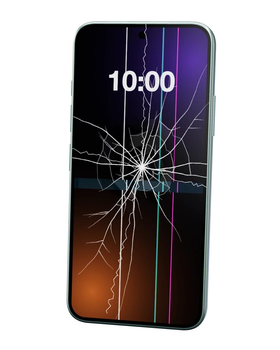 Google Pixel 9 com o ecrã partido — reparação na SpaceMobile, no Porto