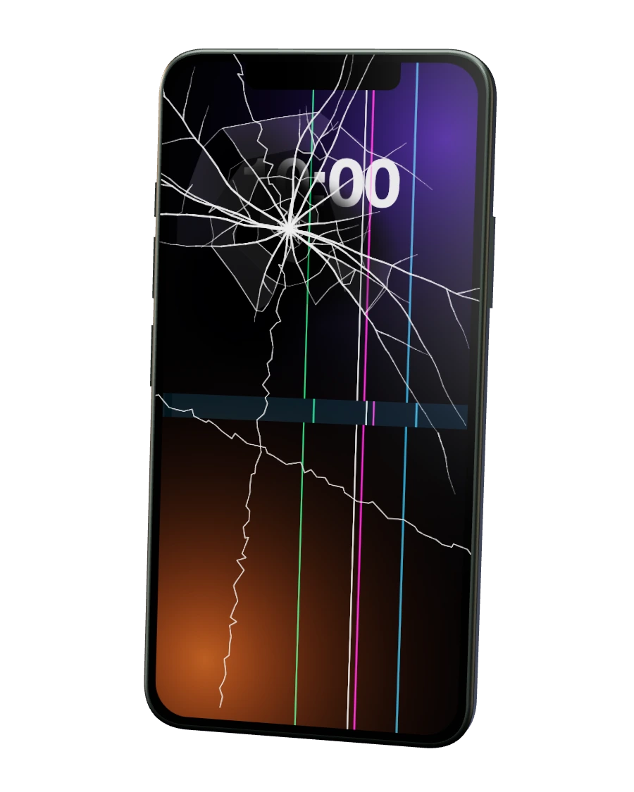 iPhone 11 Pro Max com o ecrã partido — reparação na SpaceMobile, no Porto