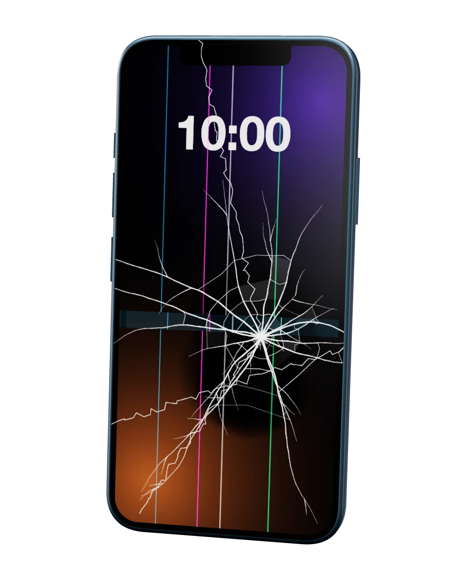 iPhone 12 Pro com o ecrã partido — reparação na SpaceMobile, no Porto