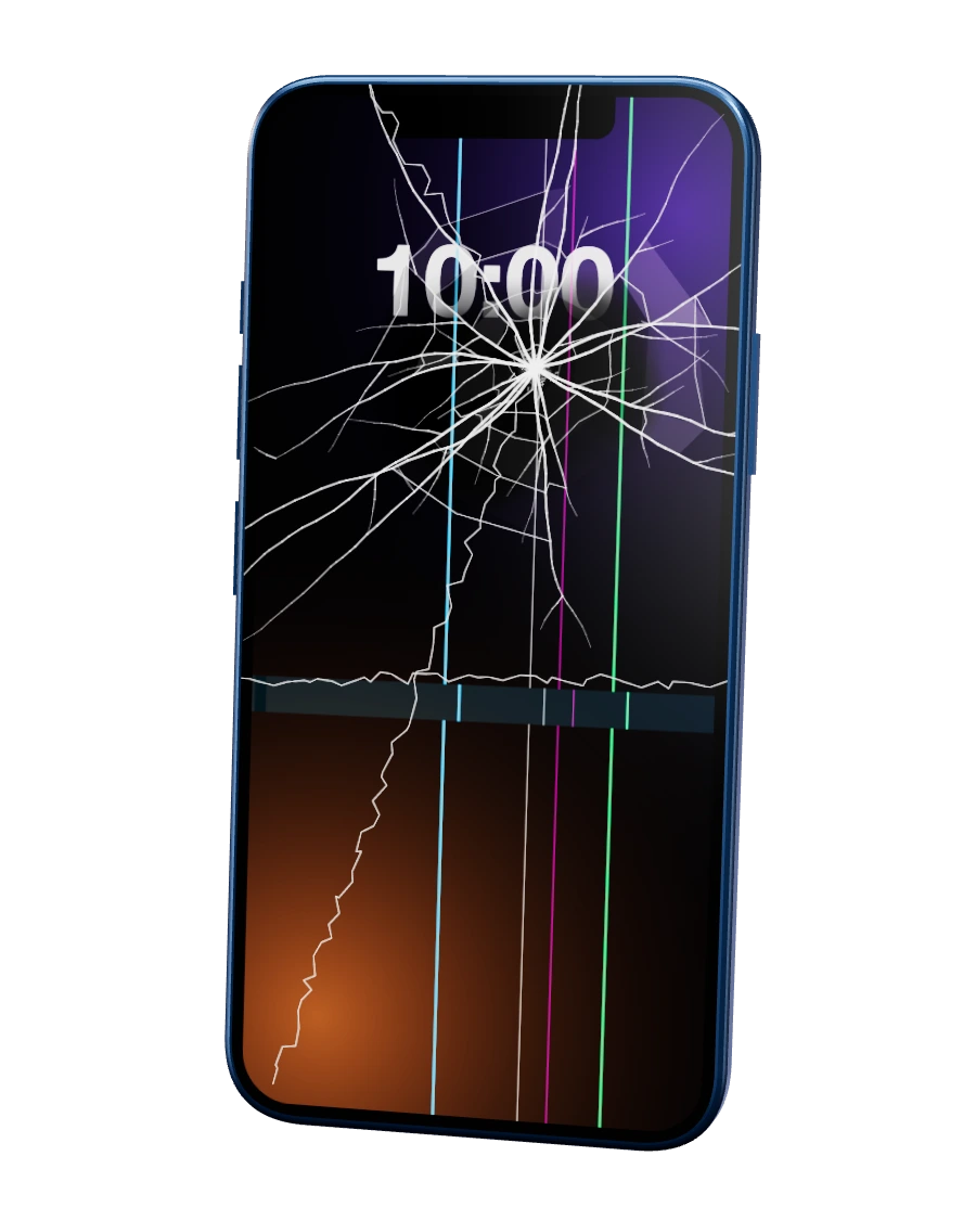 iPhone 12 com o ecrã partido — reparação na SpaceMobile, no Porto