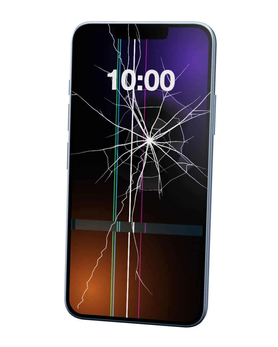 iPhone 13 Pro Max com o ecrã partido — reparação na SpaceMobile, no Porto