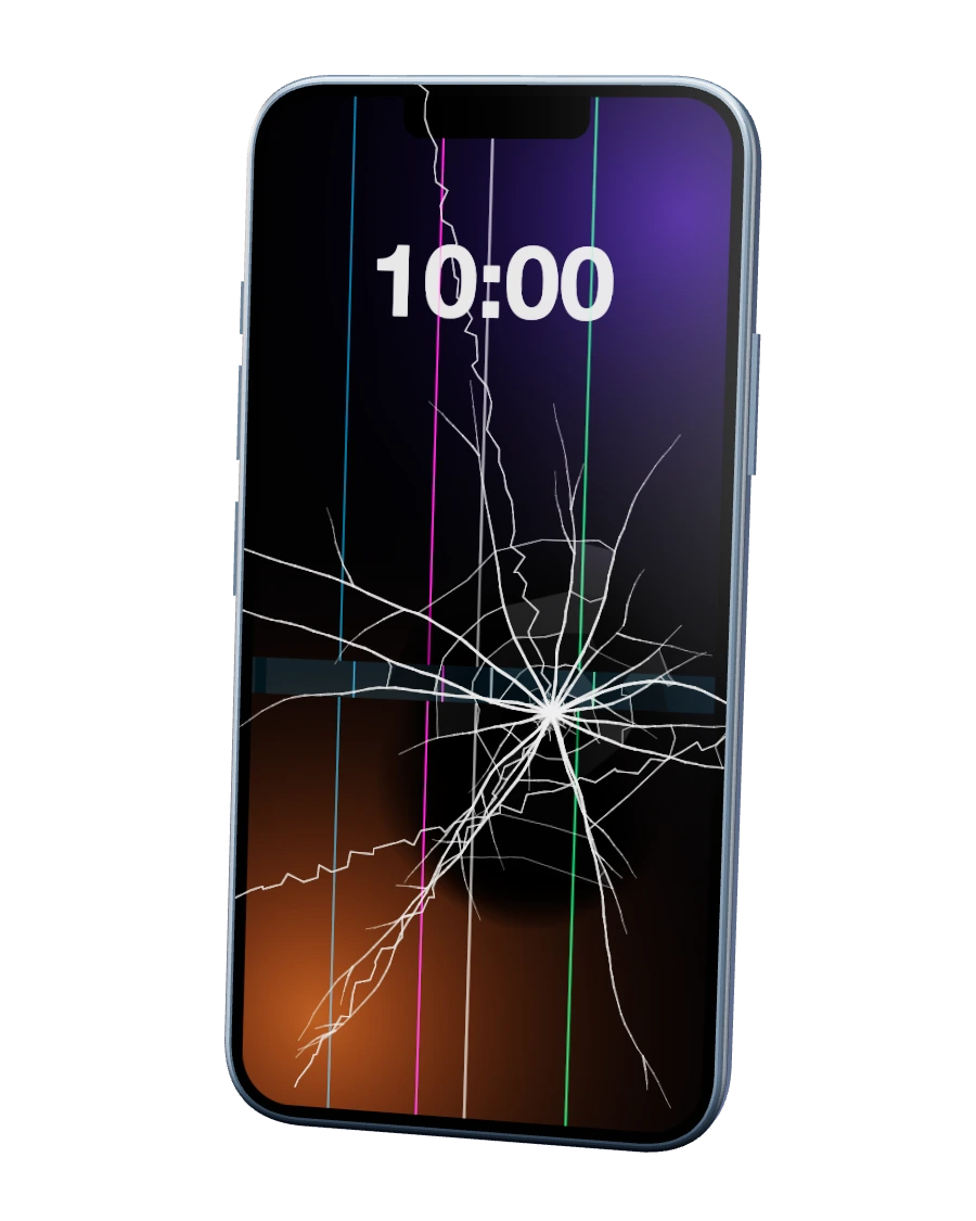 iPhone 13 Pro com o ecrã partido — reparação na SpaceMobile, no Porto
