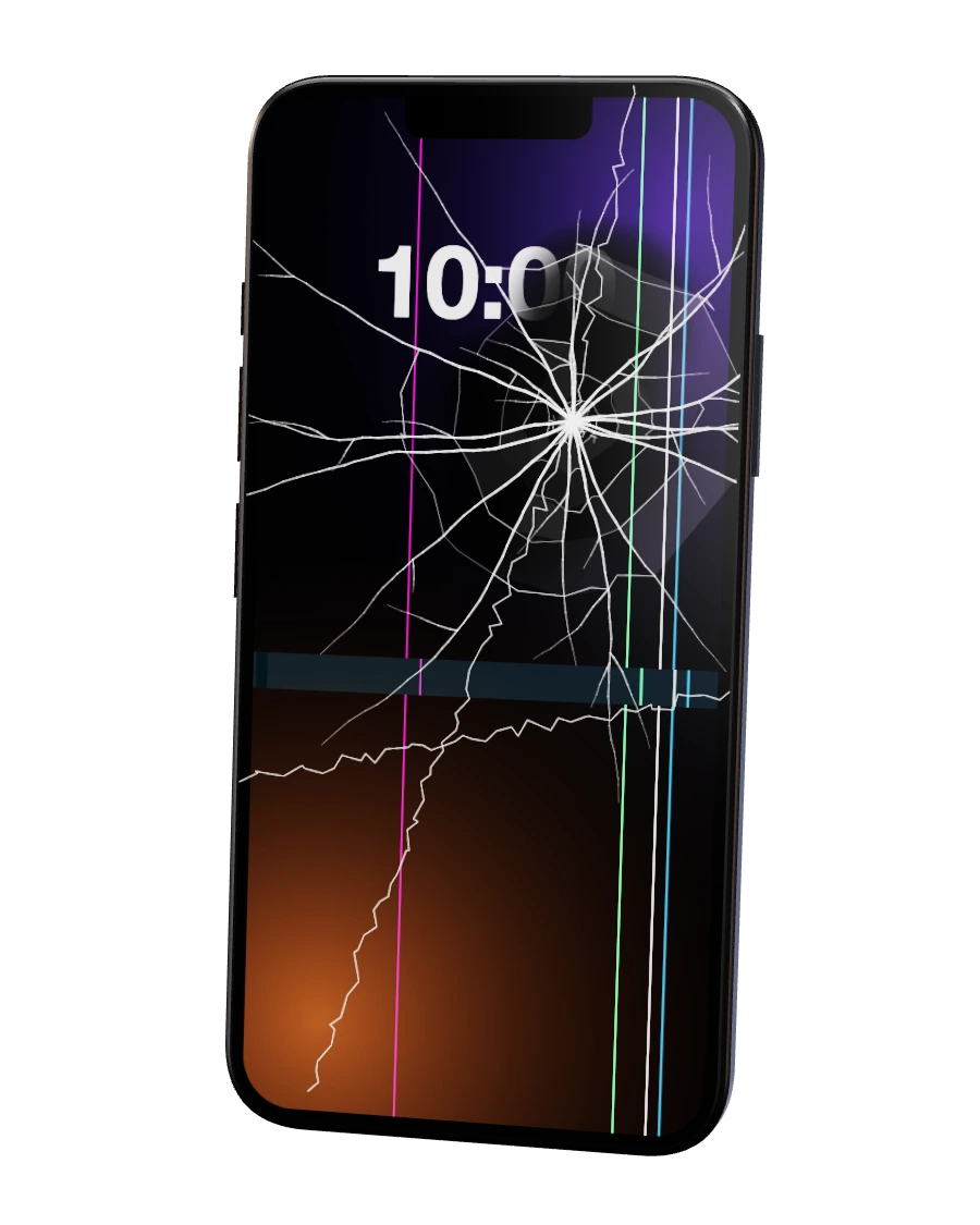 iPhone 16e com o ecrã partido — reparação na SpaceMobile, no Porto