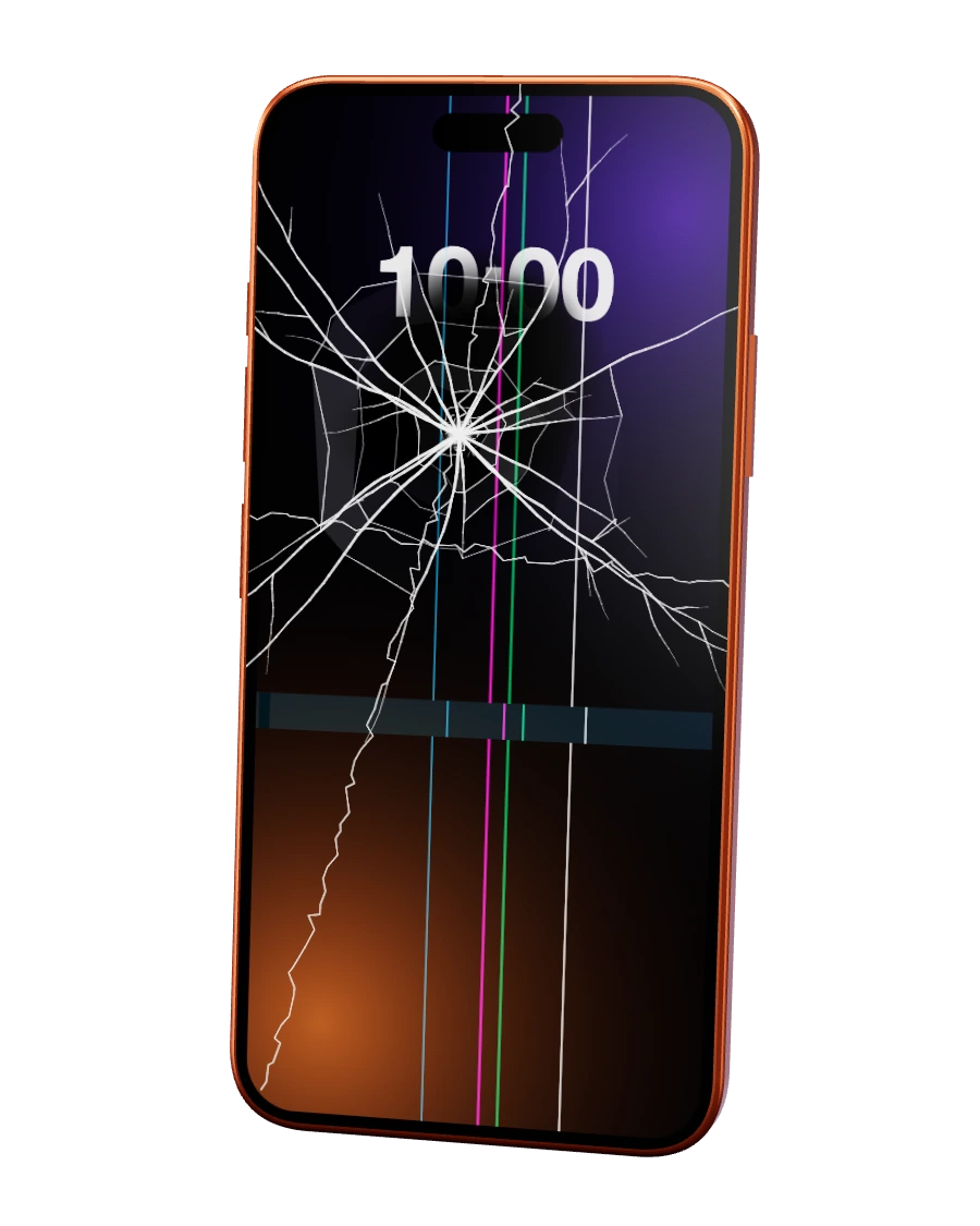 iPhone 17 Pro Max com o ecrã partido — reparação na SpaceMobile, no Porto