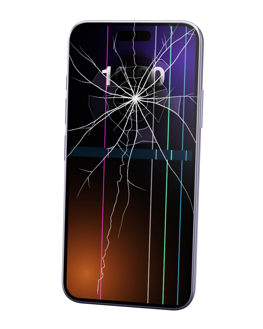 iPhone 17 com o ecrã partido — reparação na SpaceMobile, no Porto