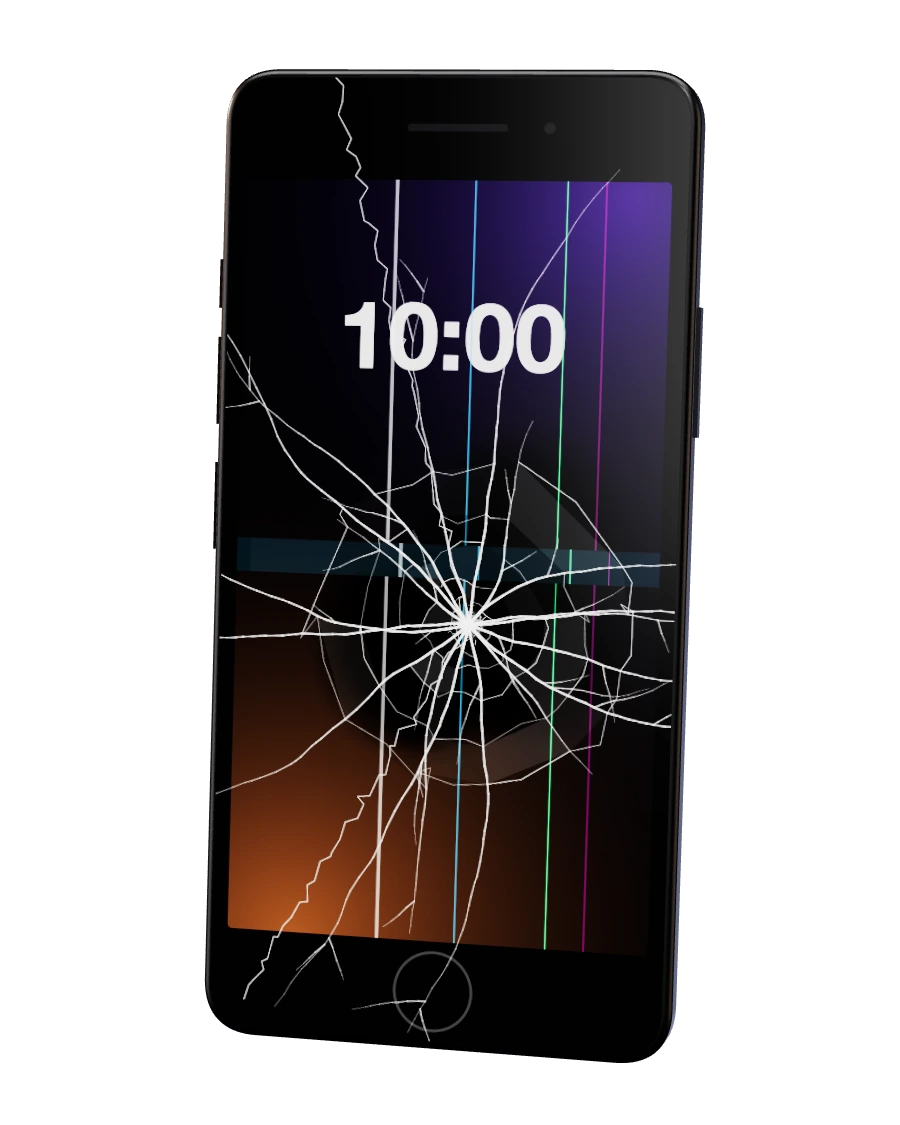 iPhone 7 Plus com o ecrã partido — reparação na SpaceMobile, no Porto