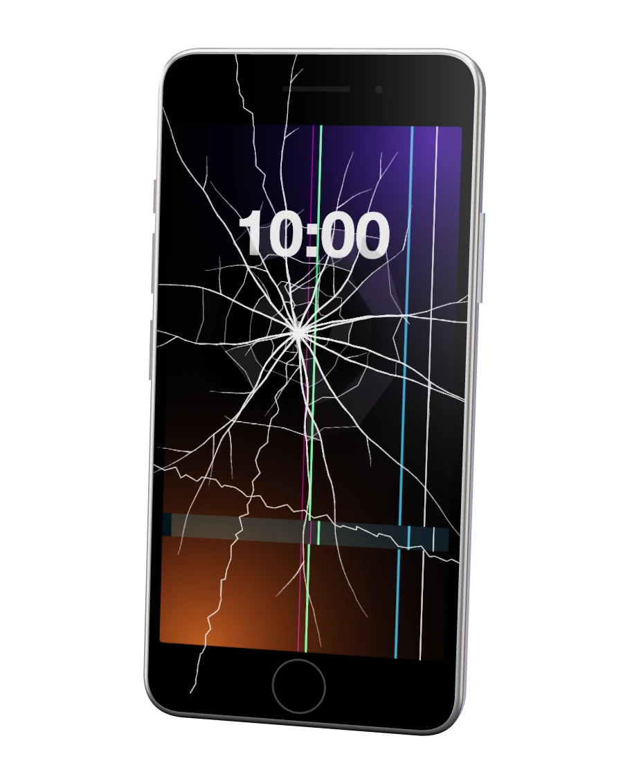 iPhone 8 com o ecrã partido — reparação na SpaceMobile, no Porto