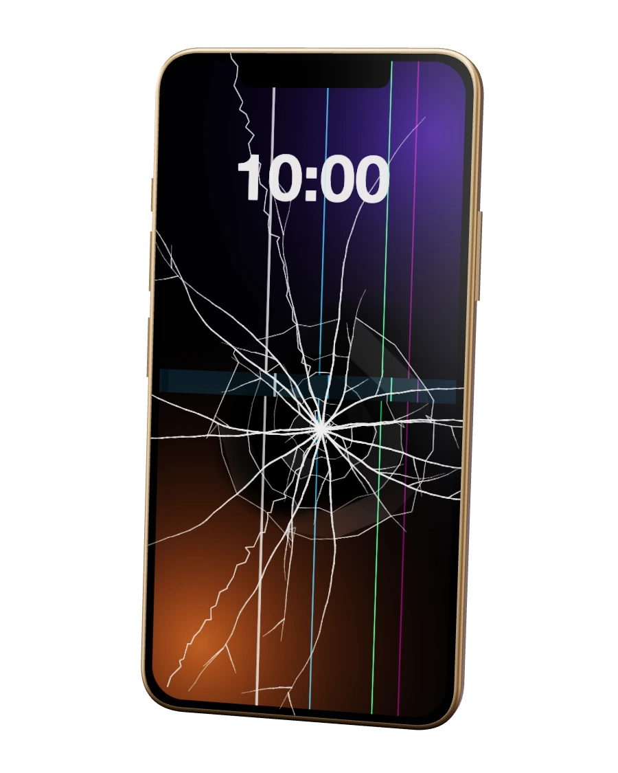 iPhone XS Max com o ecrã partido — reparação na SpaceMobile, no Porto