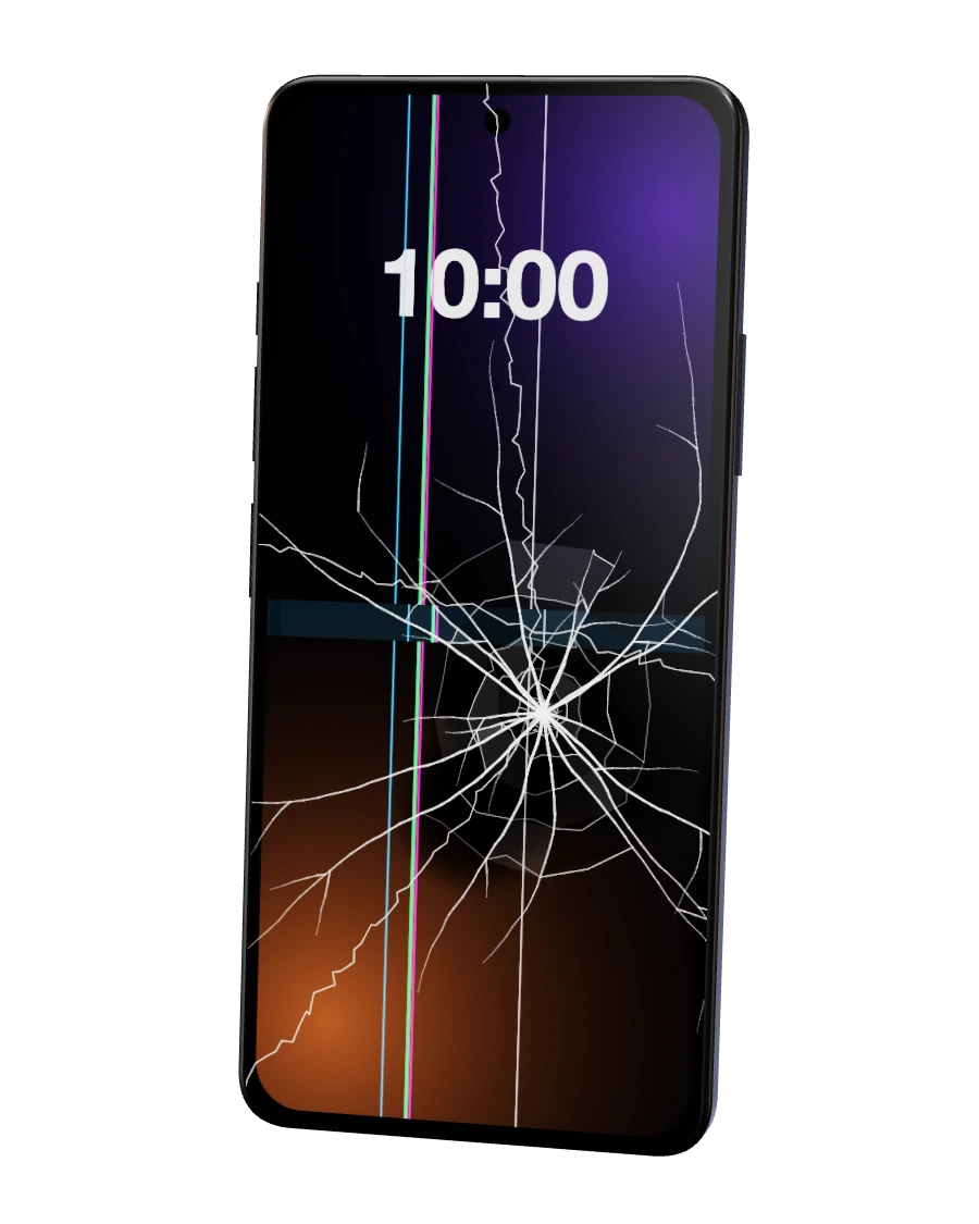 Samsung Galaxy S21 Ultra com o ecrã partido — reparação na SpaceMobile, no Porto