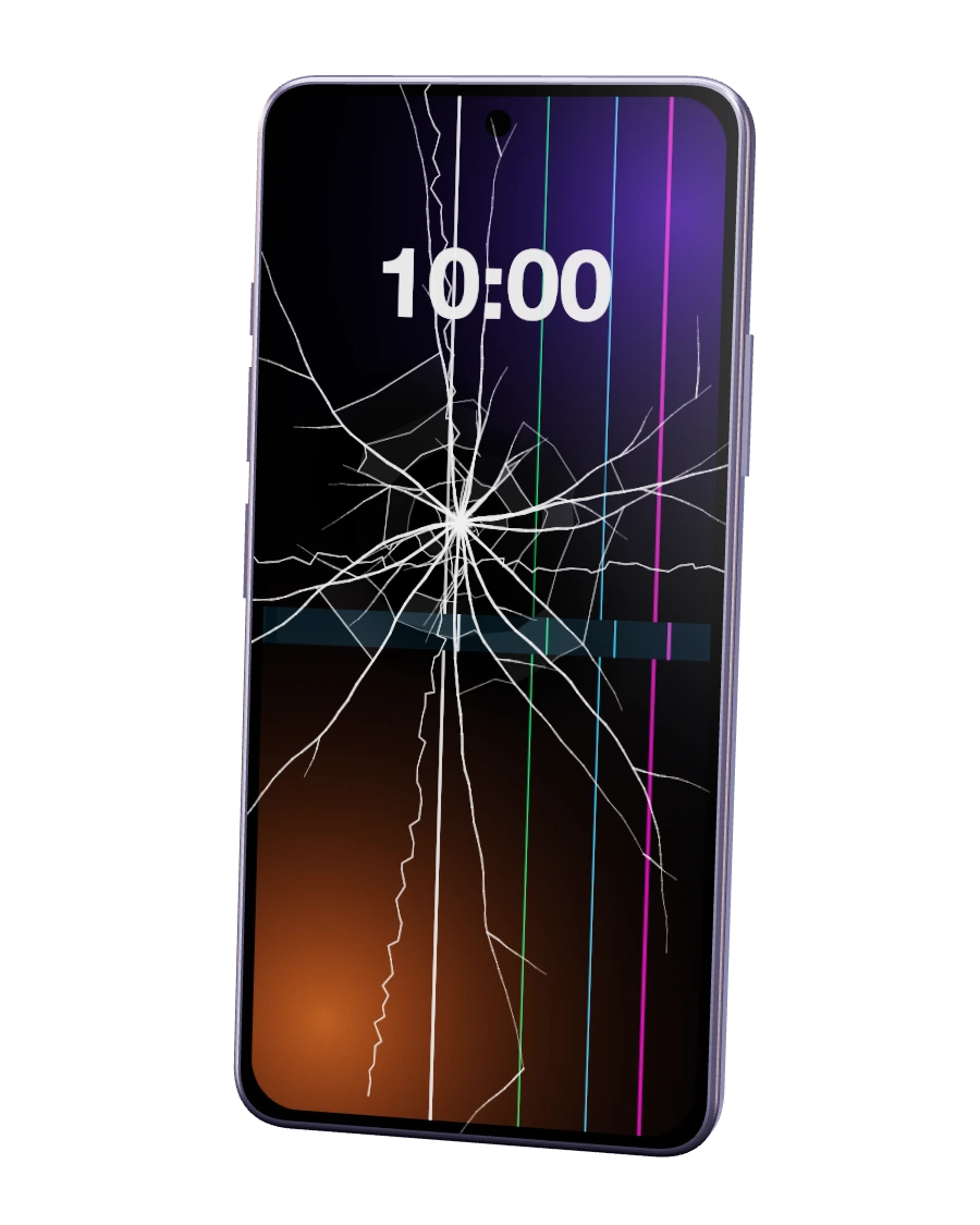 Samsung Galaxy S21 com o ecrã partido — reparação na SpaceMobile, no Porto